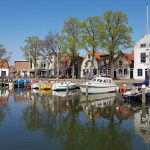 De haven van Middelharnis op Goeree-Overflakkee